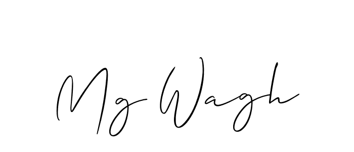 It looks lik you need a new signature style for name Mg Wagh. Design unique handwritten (Allison_Script) signature with our free signature maker in just a few clicks. Mg Wagh signature style 2 images and pictures png