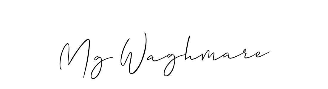 Design your own signature with our free online signature maker. With this signature software, you can create a handwritten (Allison_Script) signature for name Mg Waghmare. Mg Waghmare signature style 2 images and pictures png