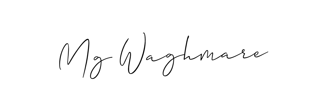 How to make Mg Waghmare name signature. Use Allison_Script style for creating short signs online. This is the latest handwritten sign. Mg Waghmare signature style 2 images and pictures png