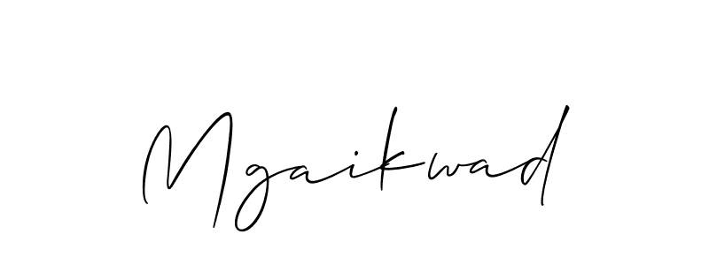 Create a beautiful signature design for name Mgaikwad. With this signature (Allison_Script) fonts, you can make a handwritten signature for free. Mgaikwad signature style 2 images and pictures png