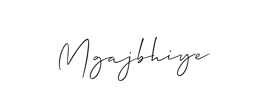 Make a short Mgajbhiye signature style. Manage your documents anywhere anytime using Allison_Script. Create and add eSignatures, submit forms, share and send files easily. Mgajbhiye signature style 2 images and pictures png