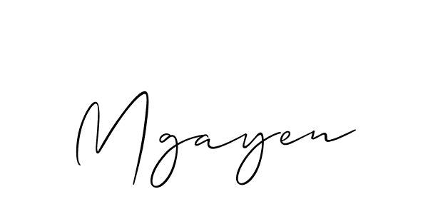 How to make Mgayen signature? Allison_Script is a professional autograph style. Create handwritten signature for Mgayen name. Mgayen signature style 2 images and pictures png
