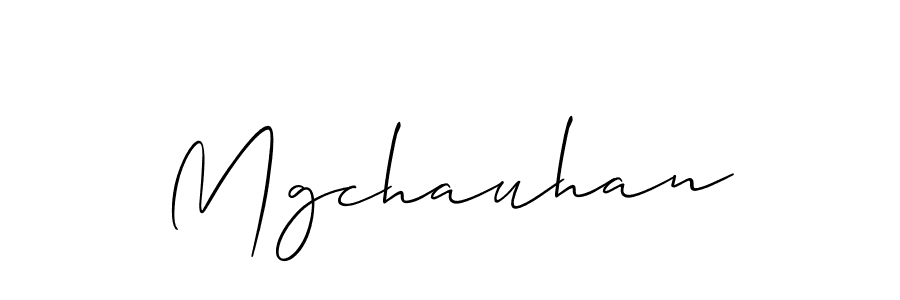 Allison_Script is a professional signature style that is perfect for those who want to add a touch of class to their signature. It is also a great choice for those who want to make their signature more unique. Get Mgchauhan name to fancy signature for free. Mgchauhan signature style 2 images and pictures png