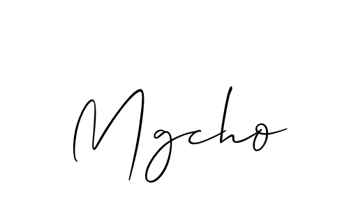 Allison_Script is a professional signature style that is perfect for those who want to add a touch of class to their signature. It is also a great choice for those who want to make their signature more unique. Get Mgcho name to fancy signature for free. Mgcho signature style 2 images and pictures png