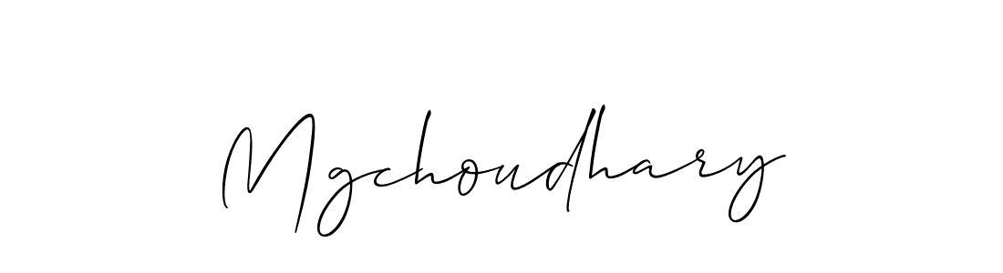 Use a signature maker to create a handwritten signature online. With this signature software, you can design (Allison_Script) your own signature for name Mgchoudhary. Mgchoudhary signature style 2 images and pictures png