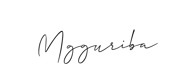 Create a beautiful signature design for name Mgguriba. With this signature (Allison_Script) fonts, you can make a handwritten signature for free. Mgguriba signature style 2 images and pictures png