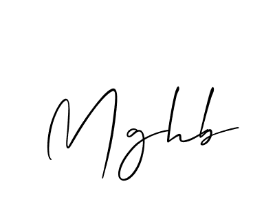 Use a signature maker to create a handwritten signature online. With this signature software, you can design (Allison_Script) your own signature for name Mghb. Mghb signature style 2 images and pictures png
