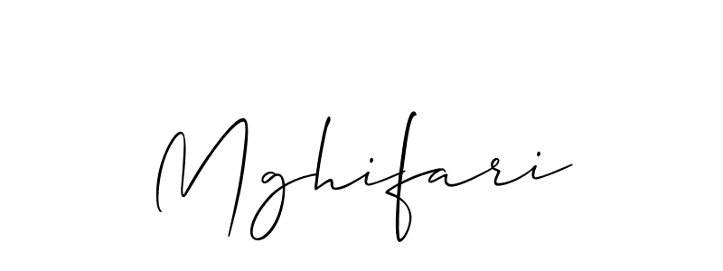 Design your own signature with our free online signature maker. With this signature software, you can create a handwritten (Allison_Script) signature for name Mghifari. Mghifari signature style 2 images and pictures png