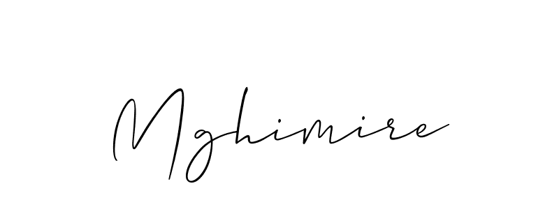 How to make Mghimire signature? Allison_Script is a professional autograph style. Create handwritten signature for Mghimire name. Mghimire signature style 2 images and pictures png