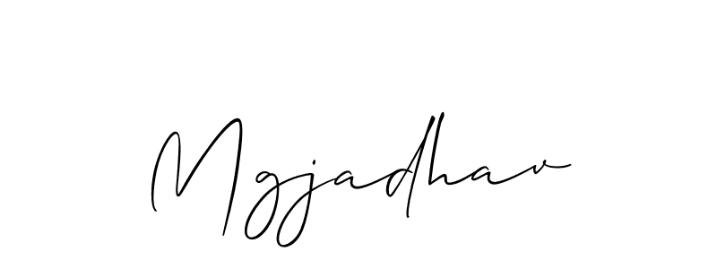 The best way (Allison_Script) to make a short signature is to pick only two or three words in your name. The name Mgjadhav include a total of six letters. For converting this name. Mgjadhav signature style 2 images and pictures png