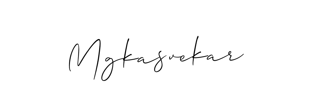 Make a beautiful signature design for name Mgkasvekar. With this signature (Allison_Script) style, you can create a handwritten signature for free. Mgkasvekar signature style 2 images and pictures png