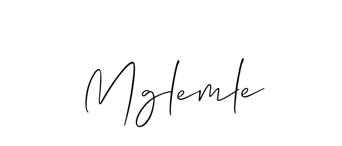 Use a signature maker to create a handwritten signature online. With this signature software, you can design (Allison_Script) your own signature for name Mglemle. Mglemle signature style 2 images and pictures png