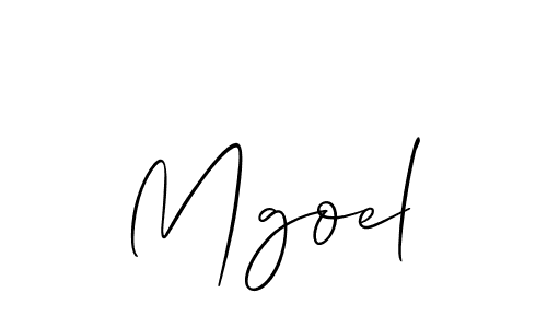 Make a beautiful signature design for name Mgoel. With this signature (Allison_Script) style, you can create a handwritten signature for free. Mgoel signature style 2 images and pictures png