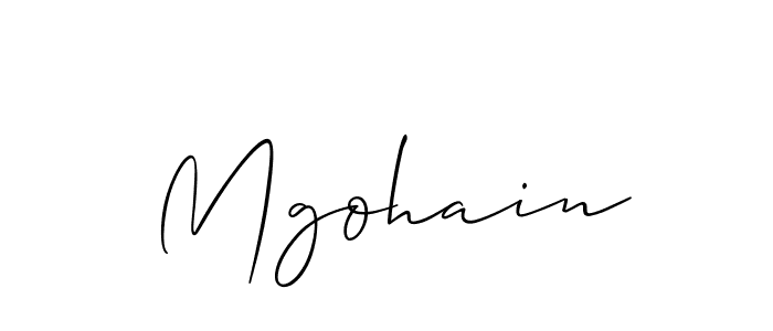 Allison_Script is a professional signature style that is perfect for those who want to add a touch of class to their signature. It is also a great choice for those who want to make their signature more unique. Get Mgohain name to fancy signature for free. Mgohain signature style 2 images and pictures png