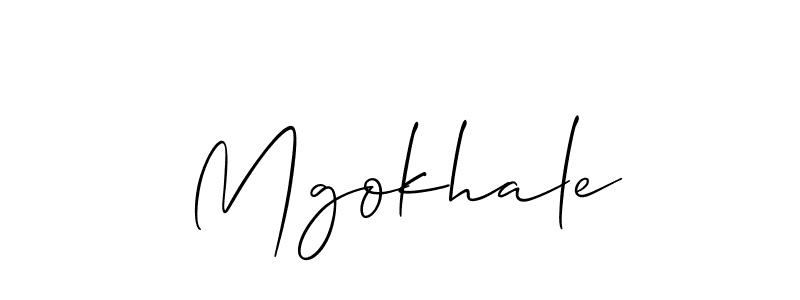 How to make Mgokhale name signature. Use Allison_Script style for creating short signs online. This is the latest handwritten sign. Mgokhale signature style 2 images and pictures png