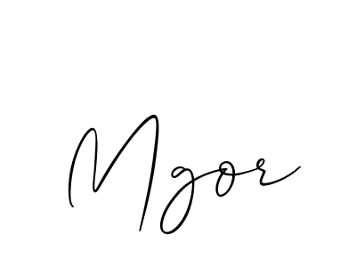 Create a beautiful signature design for name Mgor. With this signature (Allison_Script) fonts, you can make a handwritten signature for free. Mgor signature style 2 images and pictures png