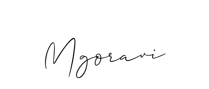 Make a beautiful signature design for name Mgoravi. With this signature (Allison_Script) style, you can create a handwritten signature for free. Mgoravi signature style 2 images and pictures png