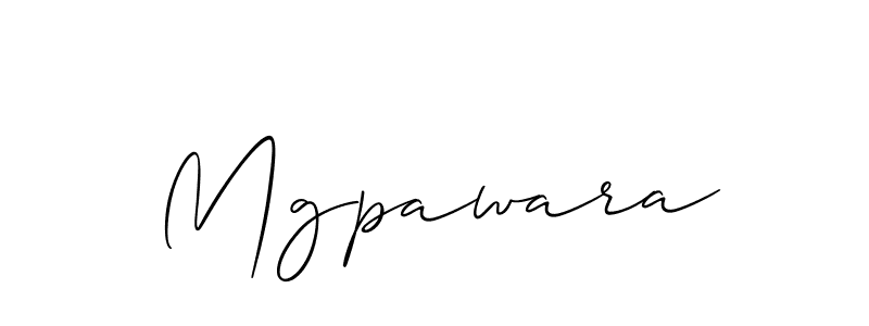 Use a signature maker to create a handwritten signature online. With this signature software, you can design (Allison_Script) your own signature for name Mgpawara. Mgpawara signature style 2 images and pictures png