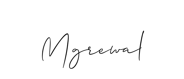 Use a signature maker to create a handwritten signature online. With this signature software, you can design (Allison_Script) your own signature for name Mgrewal. Mgrewal signature style 2 images and pictures png