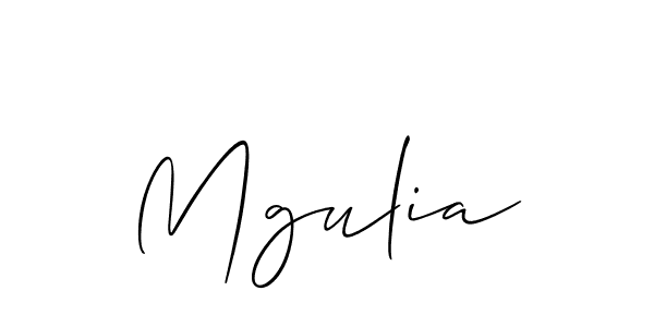 How to make Mgulia name signature. Use Allison_Script style for creating short signs online. This is the latest handwritten sign. Mgulia signature style 2 images and pictures png