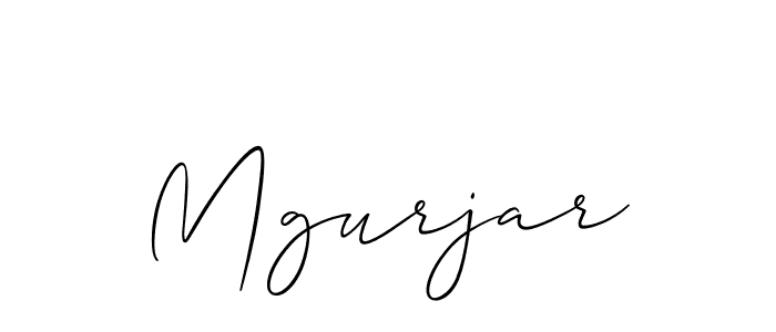How to make Mgurjar signature? Allison_Script is a professional autograph style. Create handwritten signature for Mgurjar name. Mgurjar signature style 2 images and pictures png