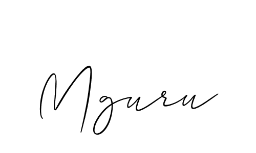 It looks lik you need a new signature style for name Mguru. Design unique handwritten (Allison_Script) signature with our free signature maker in just a few clicks. Mguru signature style 2 images and pictures png