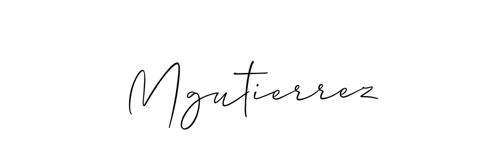 Design your own signature with our free online signature maker. With this signature software, you can create a handwritten (Allison_Script) signature for name Mgutierrez. Mgutierrez signature style 2 images and pictures png
