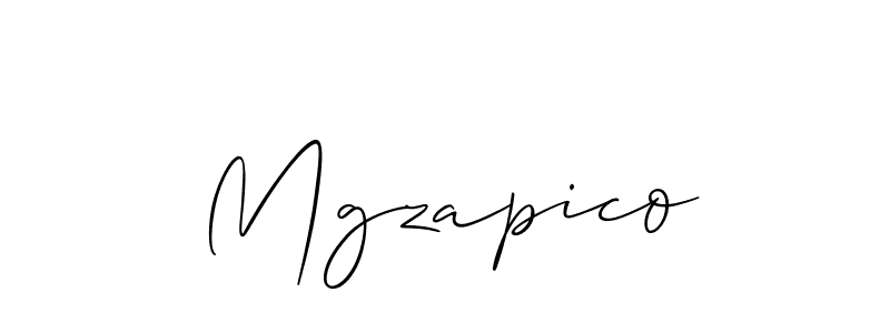 Similarly Allison_Script is the best handwritten signature design. Signature creator online .You can use it as an online autograph creator for name Mgzapico. Mgzapico signature style 2 images and pictures png