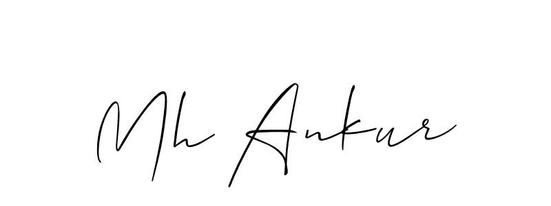 Make a beautiful signature design for name Mh Ankur. With this signature (Allison_Script) style, you can create a handwritten signature for free. Mh Ankur signature style 2 images and pictures png