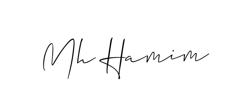 Mh Hamim stylish signature style. Best Handwritten Sign (Allison_Script) for my name. Handwritten Signature Collection Ideas for my name Mh Hamim. Mh Hamim signature style 2 images and pictures png