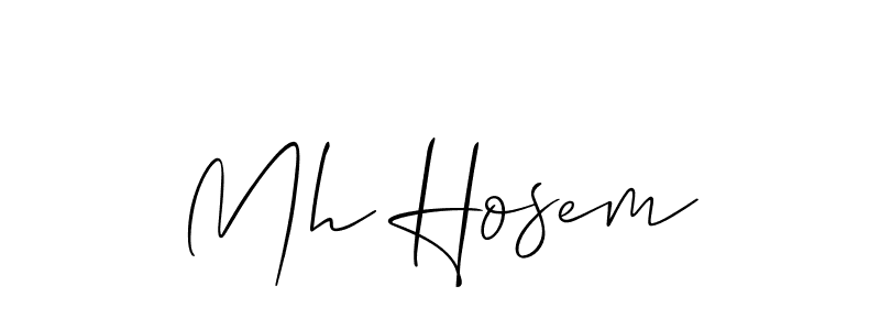 Create a beautiful signature design for name Mh Hosem. With this signature (Allison_Script) fonts, you can make a handwritten signature for free. Mh Hosem signature style 2 images and pictures png