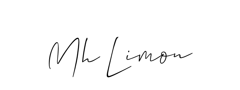 Design your own signature with our free online signature maker. With this signature software, you can create a handwritten (Allison_Script) signature for name Mh Limon. Mh Limon signature style 2 images and pictures png