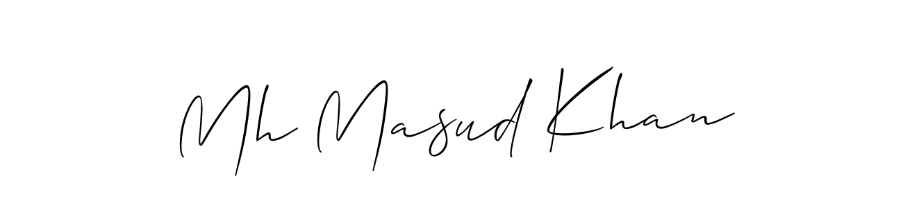 Design your own signature with our free online signature maker. With this signature software, you can create a handwritten (Allison_Script) signature for name Mh Masud Khan. Mh Masud Khan signature style 2 images and pictures png