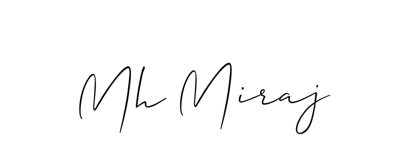 Create a beautiful signature design for name Mh Miraj. With this signature (Allison_Script) fonts, you can make a handwritten signature for free. Mh Miraj signature style 2 images and pictures png