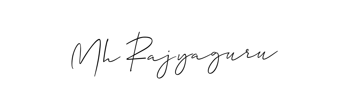 How to make Mh Rajyaguru signature? Allison_Script is a professional autograph style. Create handwritten signature for Mh Rajyaguru name. Mh Rajyaguru signature style 2 images and pictures png