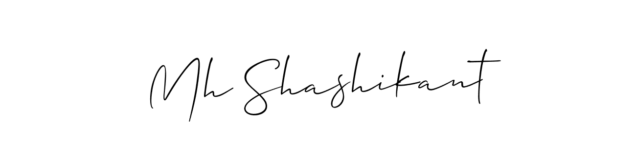 if you are searching for the best signature style for your name Mh Shashikant. so please give up your signature search. here we have designed multiple signature styles  using Allison_Script. Mh Shashikant signature style 2 images and pictures png