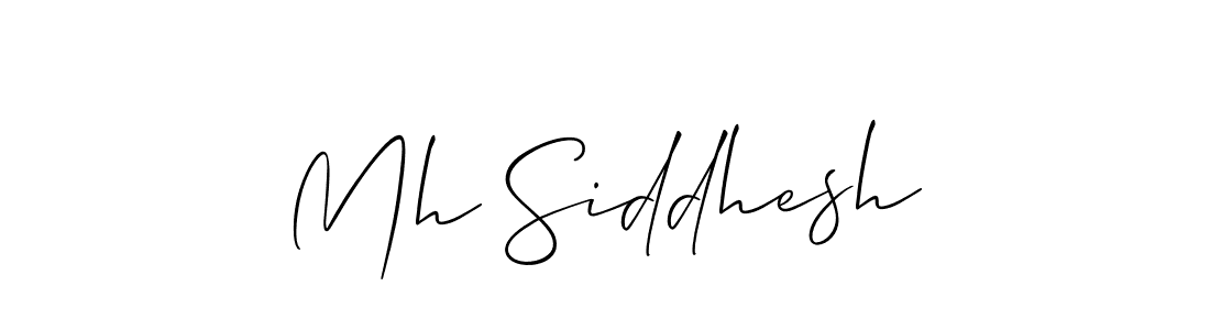 Design your own signature with our free online signature maker. With this signature software, you can create a handwritten (Allison_Script) signature for name Mh Siddhesh. Mh Siddhesh signature style 2 images and pictures png