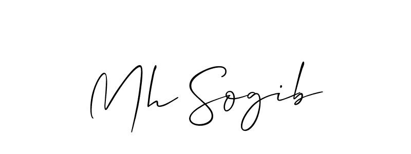 Also You can easily find your signature by using the search form. We will create Mh Sogib name handwritten signature images for you free of cost using Allison_Script sign style. Mh Sogib signature style 2 images and pictures png