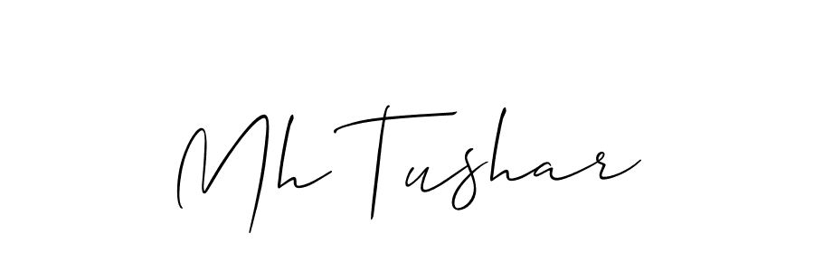 Similarly Allison_Script is the best handwritten signature design. Signature creator online .You can use it as an online autograph creator for name Mh Tushar. Mh Tushar signature style 2 images and pictures png