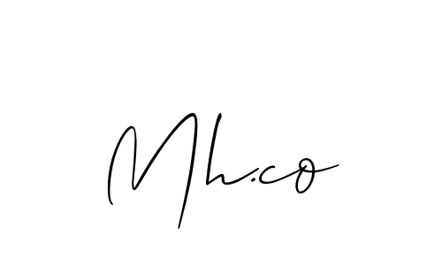 Use a signature maker to create a handwritten signature online. With this signature software, you can design (Allison_Script) your own signature for name Mh.co. Mh.co signature style 2 images and pictures png