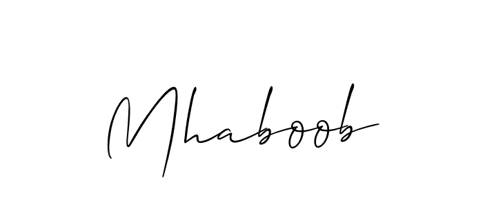 You should practise on your own different ways (Allison_Script) to write your name (Mhaboob) in signature. don't let someone else do it for you. Mhaboob signature style 2 images and pictures png