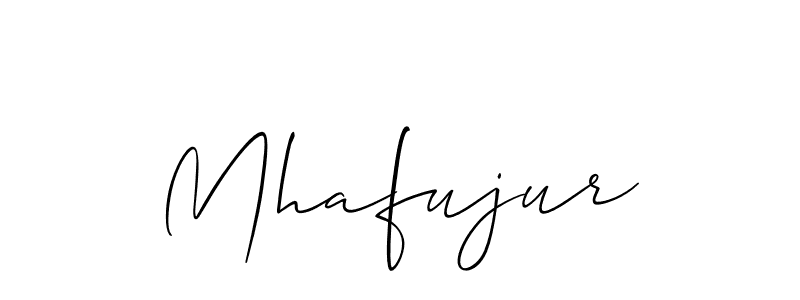 Allison_Script is a professional signature style that is perfect for those who want to add a touch of class to their signature. It is also a great choice for those who want to make their signature more unique. Get Mhafujur name to fancy signature for free. Mhafujur signature style 2 images and pictures png