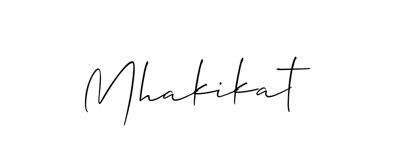 Also we have Mhakikat name is the best signature style. Create professional handwritten signature collection using Allison_Script autograph style. Mhakikat signature style 2 images and pictures png