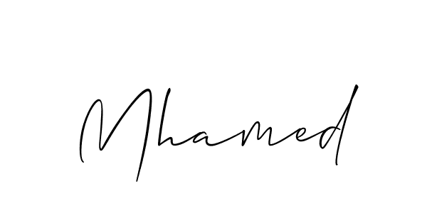 Make a beautiful signature design for name Mhamed. With this signature (Allison_Script) style, you can create a handwritten signature for free. Mhamed signature style 2 images and pictures png