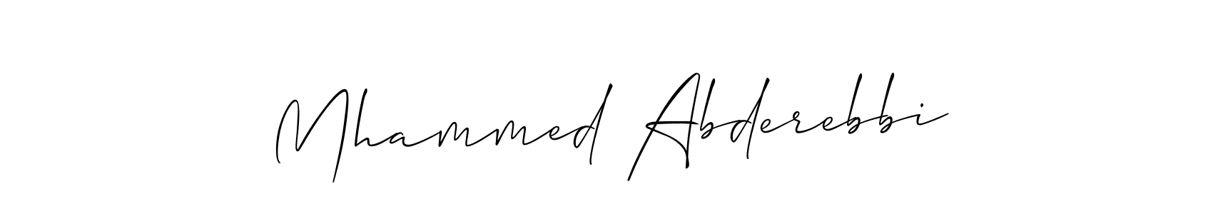 Use a signature maker to create a handwritten signature online. With this signature software, you can design (Allison_Script) your own signature for name Mhammed Abderebbi. Mhammed Abderebbi signature style 2 images and pictures png