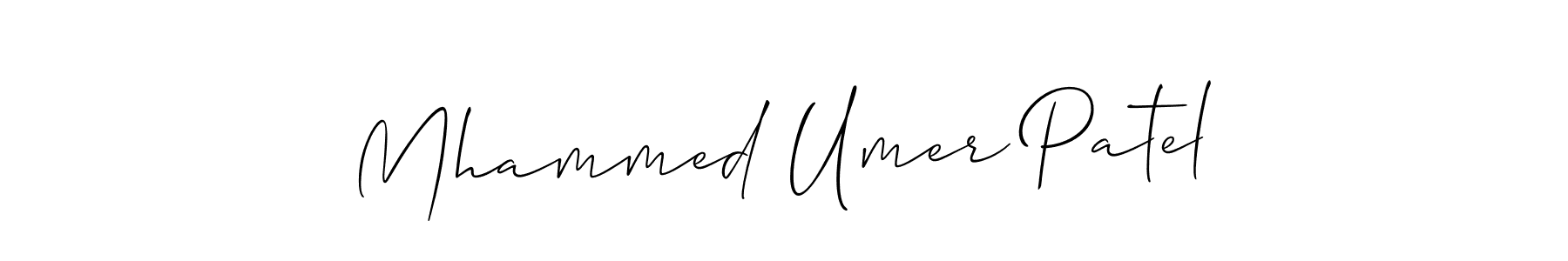 How to make Mhammed Umer Patel signature? Allison_Script is a professional autograph style. Create handwritten signature for Mhammed Umer Patel name. Mhammed Umer Patel signature style 2 images and pictures png