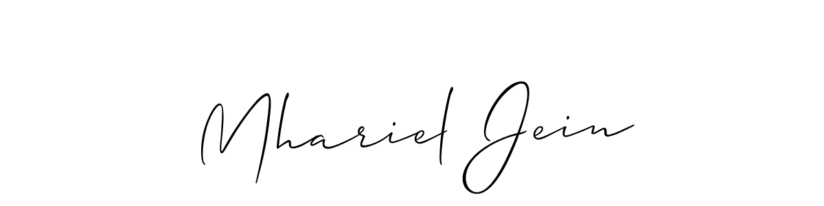 You can use this online signature creator to create a handwritten signature for the name Mhariel Jein. This is the best online autograph maker. Mhariel Jein signature style 2 images and pictures png