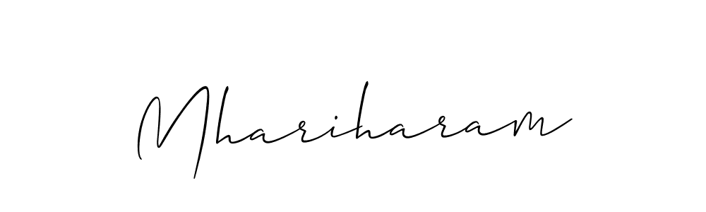 Also You can easily find your signature by using the search form. We will create Mhariharam name handwritten signature images for you free of cost using Allison_Script sign style. Mhariharam signature style 2 images and pictures png