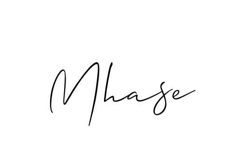 Use a signature maker to create a handwritten signature online. With this signature software, you can design (Allison_Script) your own signature for name Mhase. Mhase signature style 2 images and pictures png