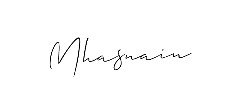 if you are searching for the best signature style for your name Mhasnain. so please give up your signature search. here we have designed multiple signature styles  using Allison_Script. Mhasnain signature style 2 images and pictures png